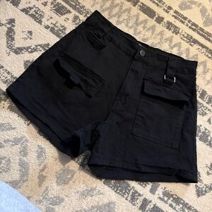 Windsor American Bazi Black Cargo Pocket Shorts